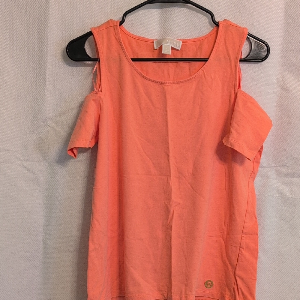 MICHAEL Michael Kors Coral Cold Shoulder Blouse